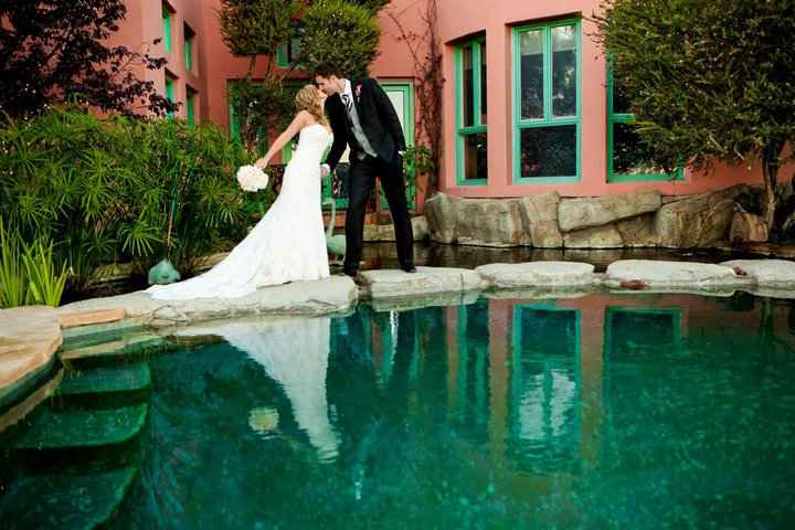 Bride and Groom at Malibu Estate for Weddings